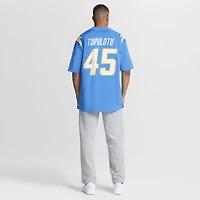 Maillot de match d'équipe des Los Angeles Chargers Nike Tuli Tuipulotu Powder Blue pour homme