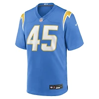 Men's Nike Tuli Tuipulotu Powder Blue Los Angeles Chargers Team Game Jersey
