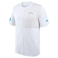 Men's Nike White Los Angeles Chargers Sideline UV Dri-Fit Coach Shirt