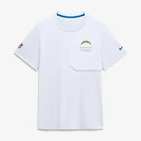 Men's Nike  White Los Angeles Chargers Sideline UV Dri-FIT Coaches Shirt