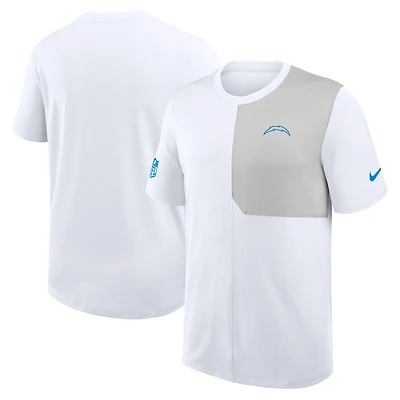 T-shirt Nike blanc pour homme Los Angeles Chargers Sideline Performance UV Coach
