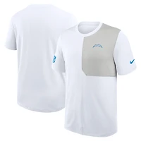 T-shirt Nike blanc pour homme Los Angeles Chargers Sideline Performance UV Coach