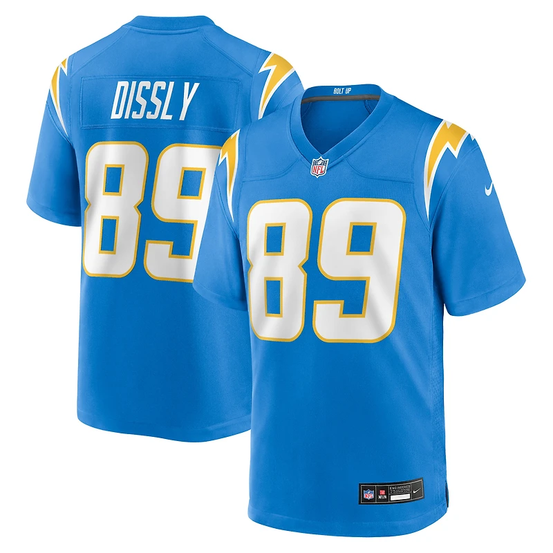 Maillot Nike Will Dissly bleu poudré pour homme des Los Angeles Chargers