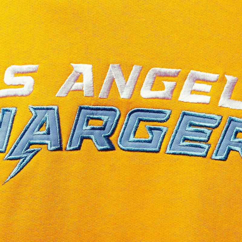 Men's Powder Blue/Gold Los Angeles Chargers Big & Tall Pullover Hoodie