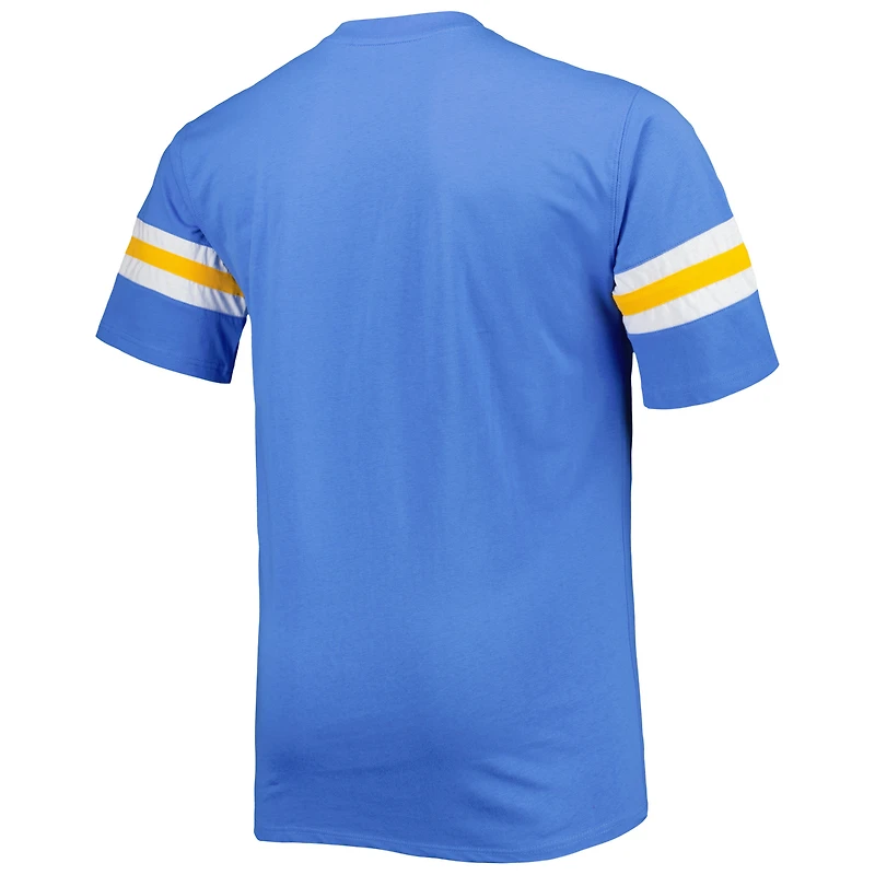 T-shirt bleu poudré Los Angeles Chargers Big & Tall Arm Stripe pour homme