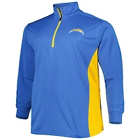 Men's Powder Blue Los Angeles Chargers Big & Tall Quarter-Zip Top