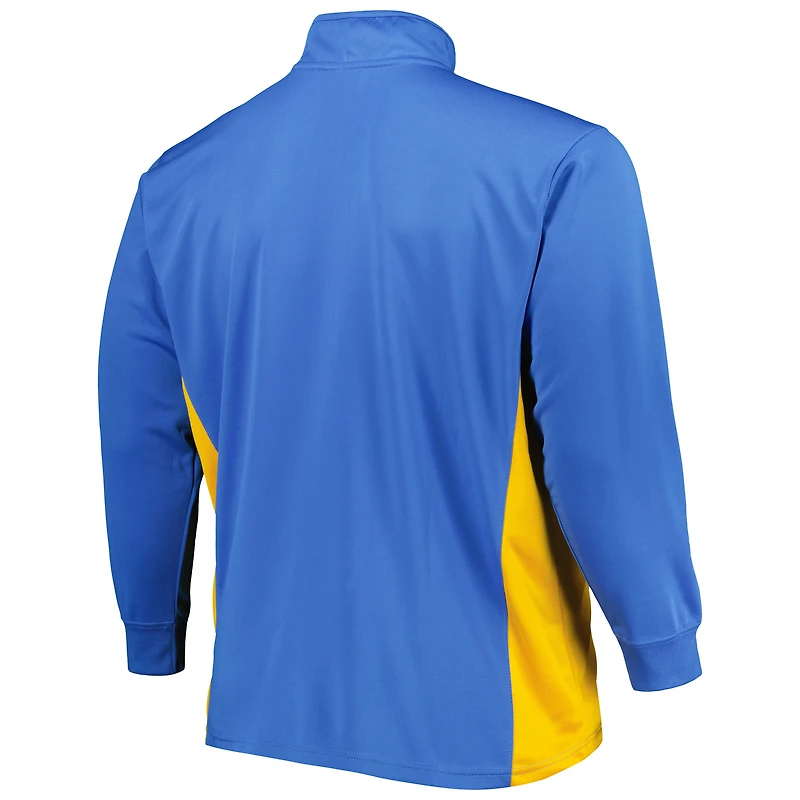 Men's Powder Blue Los Angeles Chargers Big & Tall Quarter-Zip Top