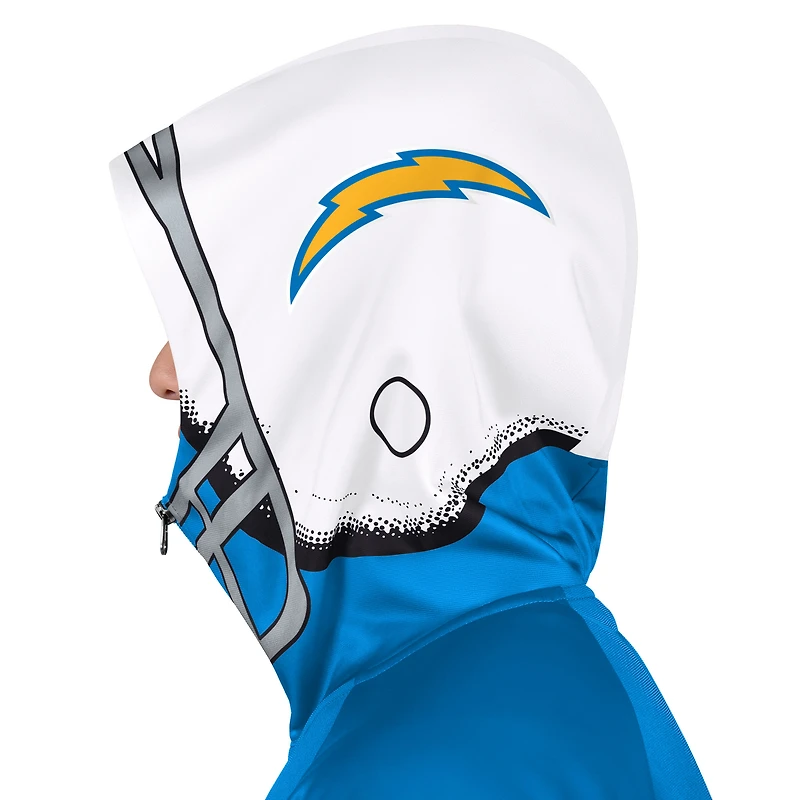 Men's Pro Player Powder Blue/White Los Angeles Chargers Helmet Full-Zip Hooded Track Jacket