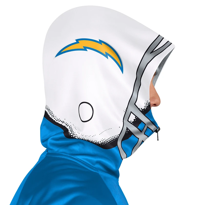 Men's Pro Player Powder Blue/White Los Angeles Chargers Helmet Full-Zip Hooded Track Jacket
