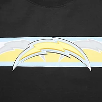 T-shirt rétro Striper Pro Standard noir des Chargers de Los Angeles pour hommes
