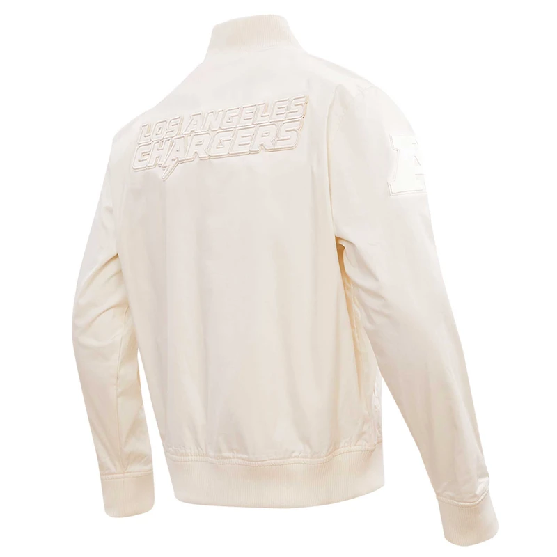 Veste neutre à fermeture éclair intégrale Pro Standard pour hommes, crème, Los Angeles Chargers