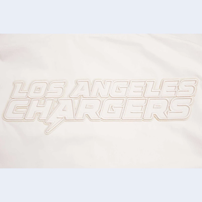 Veste neutre à fermeture éclair intégrale Pro Standard pour hommes, crème, Los Angeles Chargers