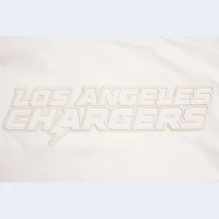 Veste neutre à fermeture éclair intégrale Pro Standard pour hommes, crème, Los Angeles Chargers