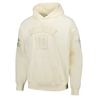 Men's Pro Standard Justin Herbert Cream Los Angeles Chargers Player Name & Number Pullover Hoodie