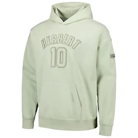 Sweat à capuche Pro Standard pour hommes Justin Herbert vert clair Los Angeles Chargers Nom et numéro du joueur