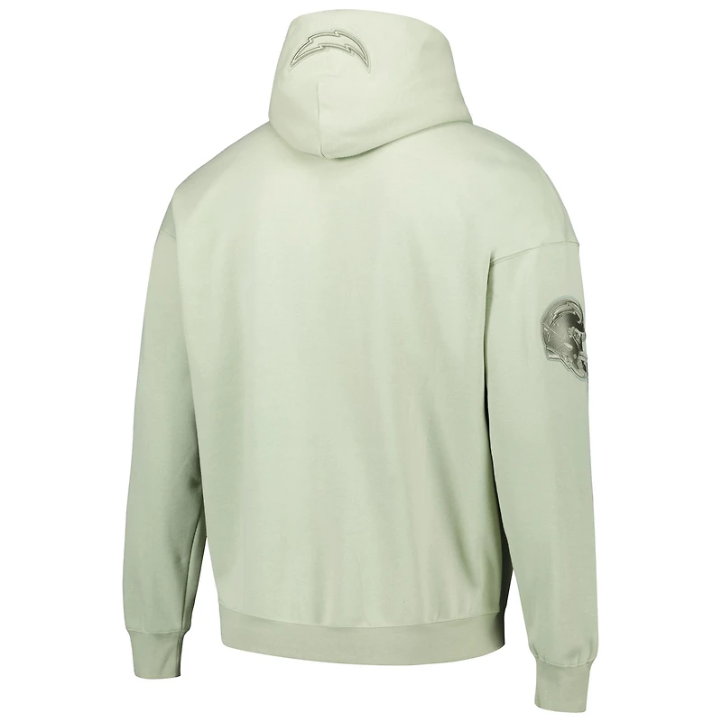 Men's Pro Standard Justin Herbert Light Green Los Angeles Chargers Player Name & Number Pullover Hoodie