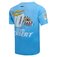 T-shirt de joueur Pro Standard Justin Herbert bleu poudre des Chargers Los Angeles Fast Lane avec nom et numéro pour hommes