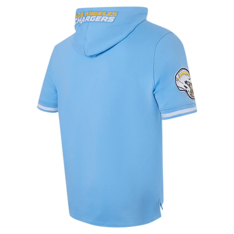 T-shirt à capuche Pro Standard Justin Herbert pour hommes, bleu poudre, nom et numéro du joueur des Chargers de Los Angeles