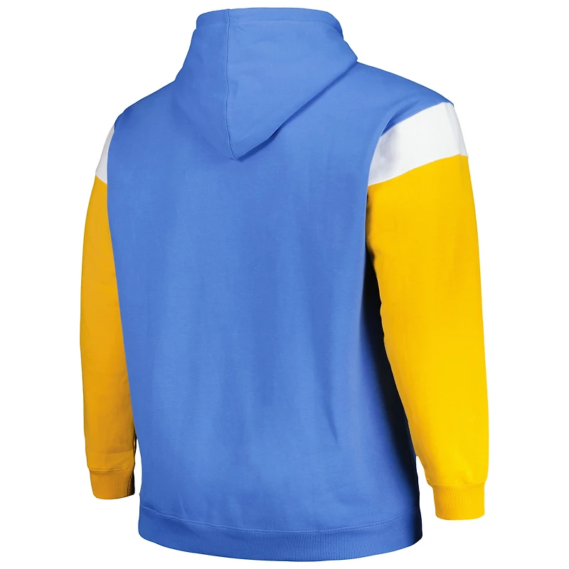Sweat à capuche pour hommes Profile Powder Blue Los Angeles Chargers Big & Tall Trench Battle
