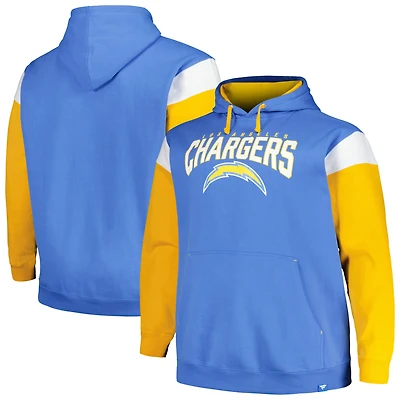 Sweat à capuche pour hommes Profile Powder Blue Los Angeles Chargers Big & Tall Trench Battle