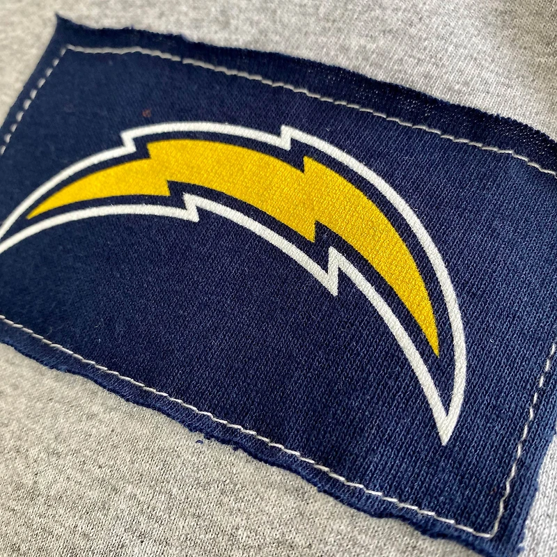 Men's Refried Apparel Gray Los Angeles Chargers Sustainable Angle Long Sleeve T-Shirt