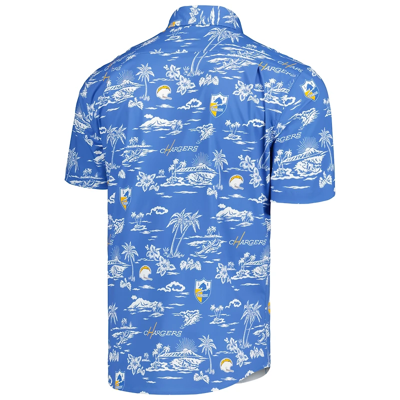 Chemise boutonnée à imprimé Kekai Reyn Spooner Powder Blue Los Angeles Chargers pour homme