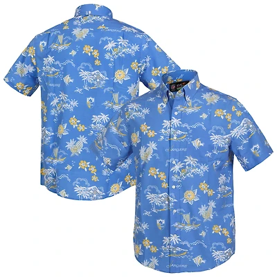 Chemise boutonnée rétro Kekai Performance bleu poudre Reyn Spooner pour homme des Los Angeles Chargers