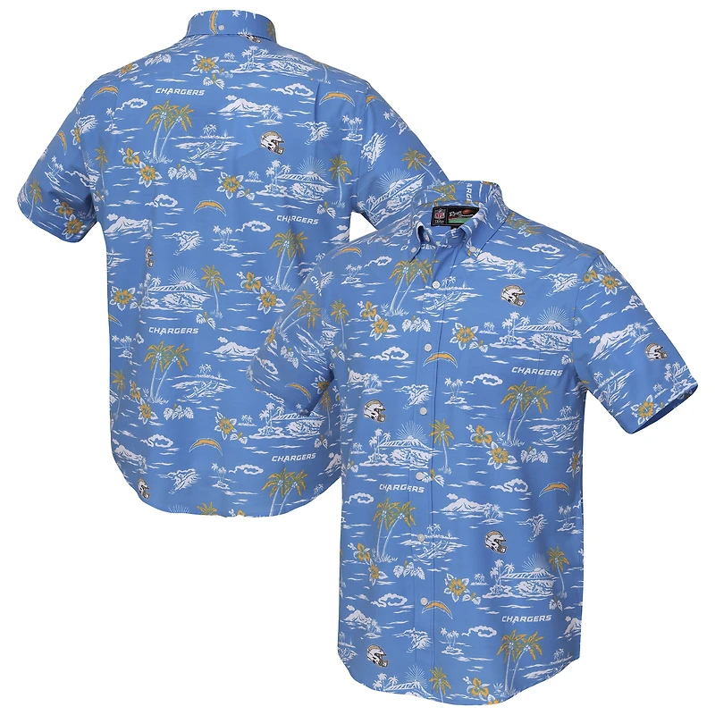Men's Reyn Spooner Royal Los Angeles Chargers Kekai Performance Button-Down Top