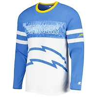 Men's Starter Powder Blue/White Los Angeles Chargers Halftime Long Sleeve T-Shirt