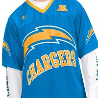 Men's Starter  Powder Blue/White Los Angeles Chargers Short Sleeve & Long T-Shirt Combo Pack