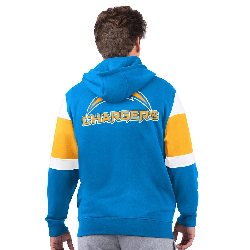 Sweat à capuche zippé intégral bleu poudre Starter pour homme Los Angeles Chargers Extreme