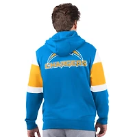 Sweat à capuche zippé intégral bleu poudre Starter pour homme Los Angeles Chargers Extreme