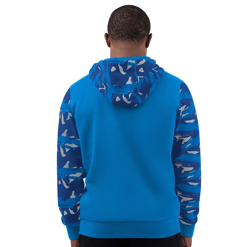 Sweat à capuche zippé bleu poudre Starter pour homme Los Angeles Chargers Thursday Night Gridiron