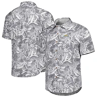 Men's Tommy Bahama Gray Los Angeles Chargers Aqua Lush Full-Button Shirt