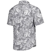 Men's Tommy Bahama Gray Los Angeles Chargers Aqua Lush Full-Button Shirt