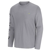 Men's Tommy Bahama  Gray Los Angeles Chargers Oasis Endzone Lux Long Sleeve T-Shirt