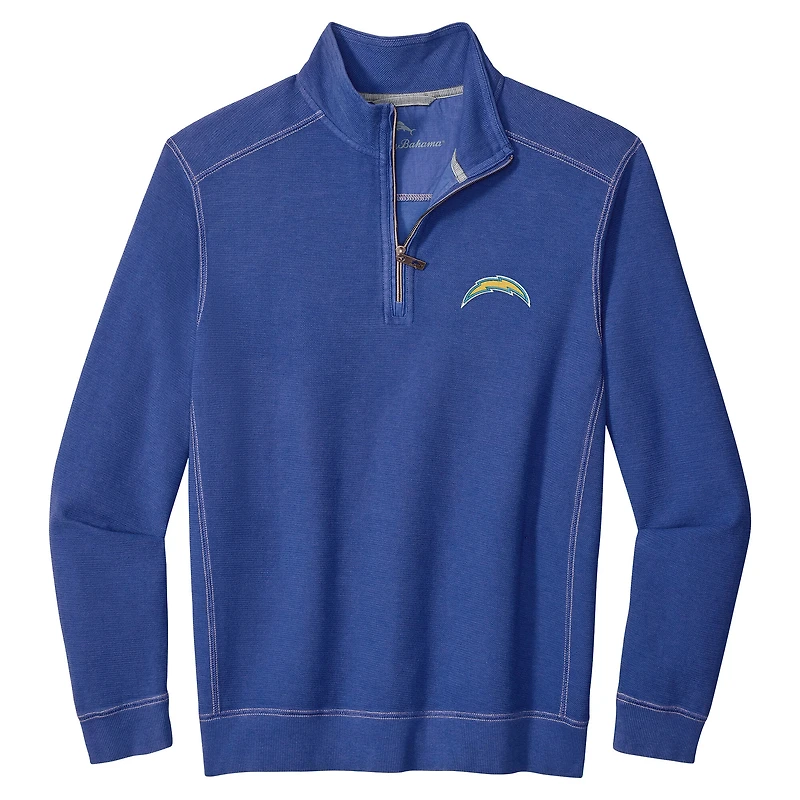 Men's Tommy Bahama Royal Los Angeles Chargers Sport Tobago Half-Zip Pullover