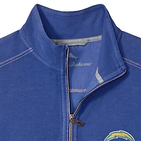Pull Tommy Bahama Royal Los Angeles Chargers Sport Tobago à demi-zip pour homme