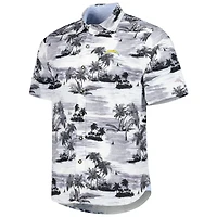 Chemise boutonnée Tommy Bahama Los Angeles Chargers Sport Tropical Horizons pour homme, blanche