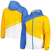 Veste zippée Tommy Hilfiger Bill bleu poudré/or pour homme, modèle Los Angeles Chargers