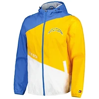 Veste zippée Tommy Hilfiger Bill bleu poudré/or pour homme, modèle Los Angeles Chargers