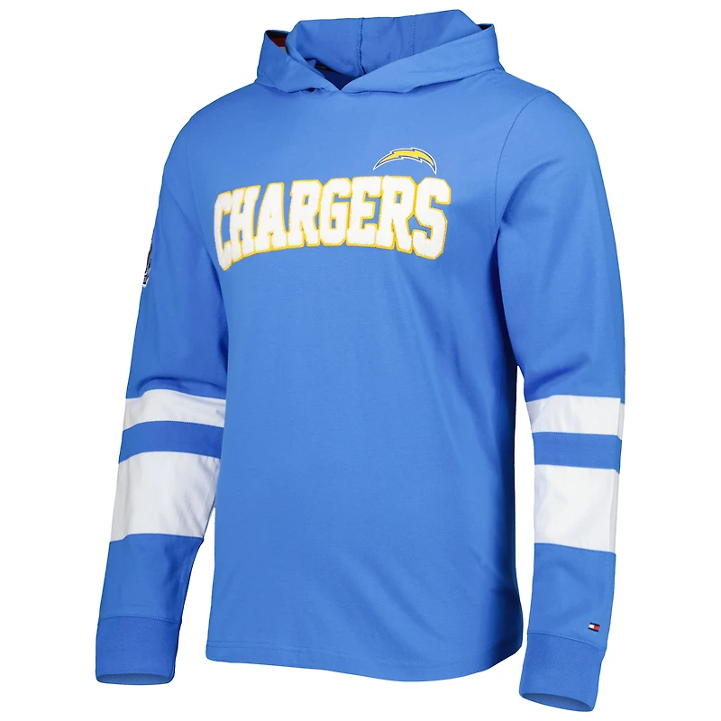 T-shirt à capuche Tommy Hilfiger Los Angeles Chargers Alex bleu poudré/blanc pour homme