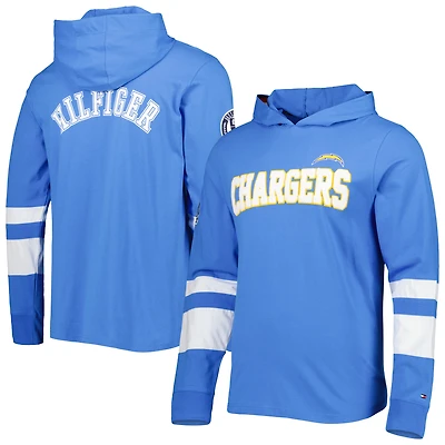 T-shirt à capuche Tommy Hilfiger Los Angeles Chargers Alex bleu poudré/blanc pour homme
