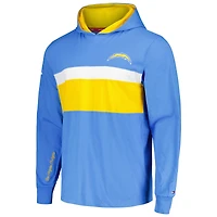 T-shirt à capuche manches longues Tommy Hilfiger pour hommes, bleu poudre, Los Angeles Chargers Morgan