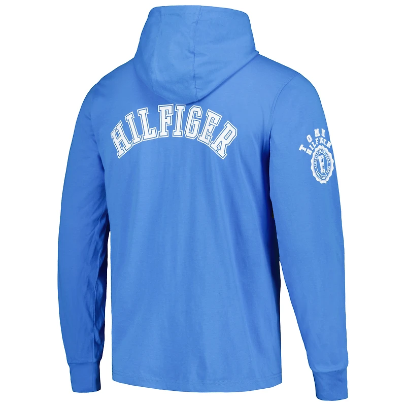 T-shirt à capuche manches longues Tommy Hilfiger pour hommes, bleu poudre, Los Angeles Chargers Morgan