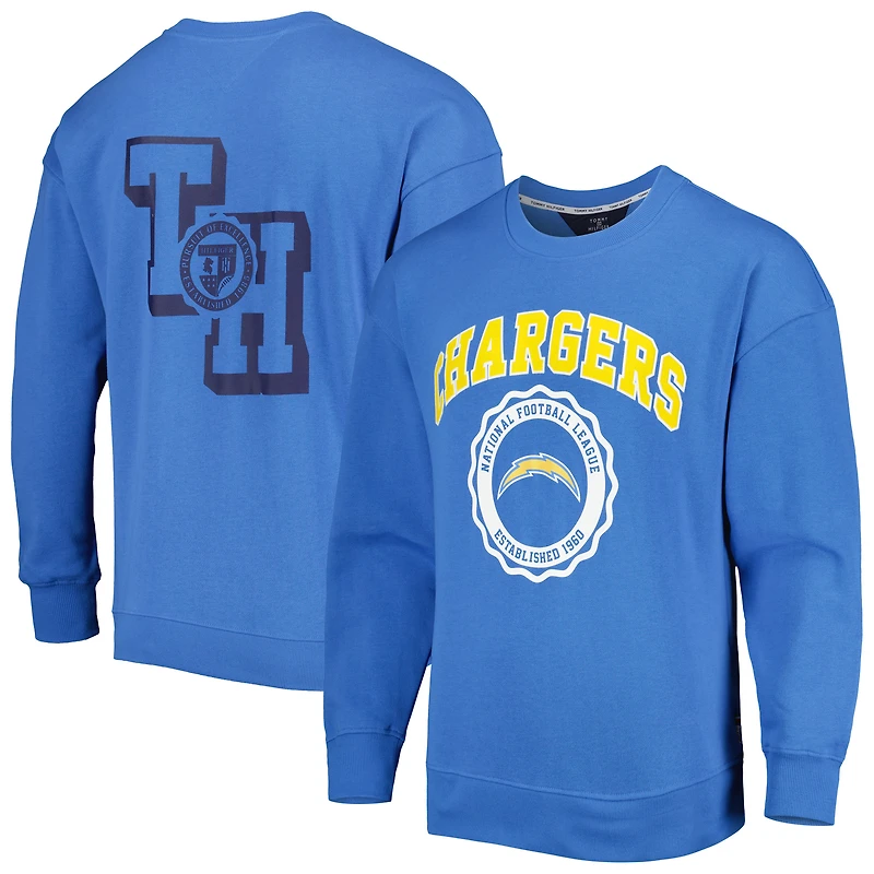 Sweat Tommy Hilfiger pour homme bleu poudré Los Angeles Chargers Ronald Crew