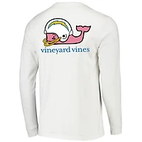 Men's Vineyard Vines White Los Angeles Chargers Whale Helmet Team Long Sleeve T-Shirt