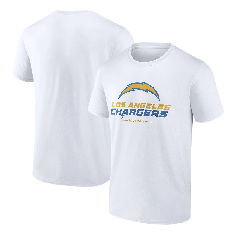Men's  White Los Angeles Chargers Team Lockup T-Shirt
