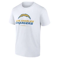 Men's  White Los Angeles Chargers Team Lockup T-Shirt
