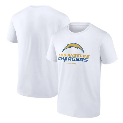 Men's  White Los Angeles Chargers Team Lockup T-Shirt